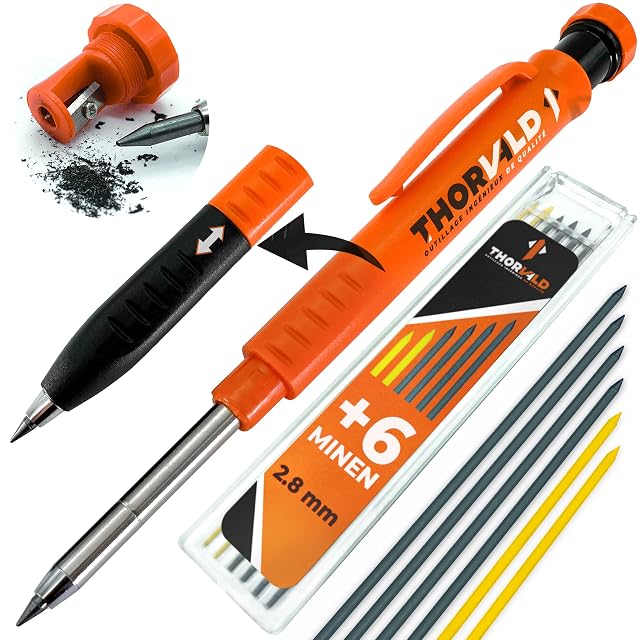 Marqueur de trous profonds THORVALD orange avec sa pointe fine allongée