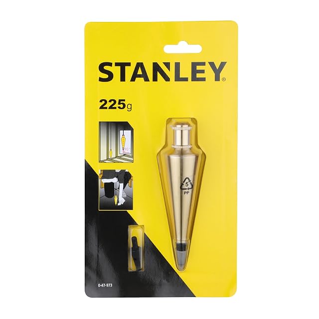 Fil à plomb Stanley en laiton verni avec sa pointe