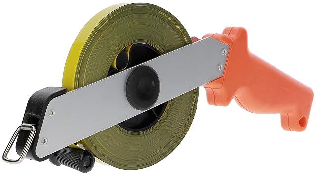 Mètre ruban acier PRODIAMANT de 50 mètres sur son dévidoir aluminium ouvert