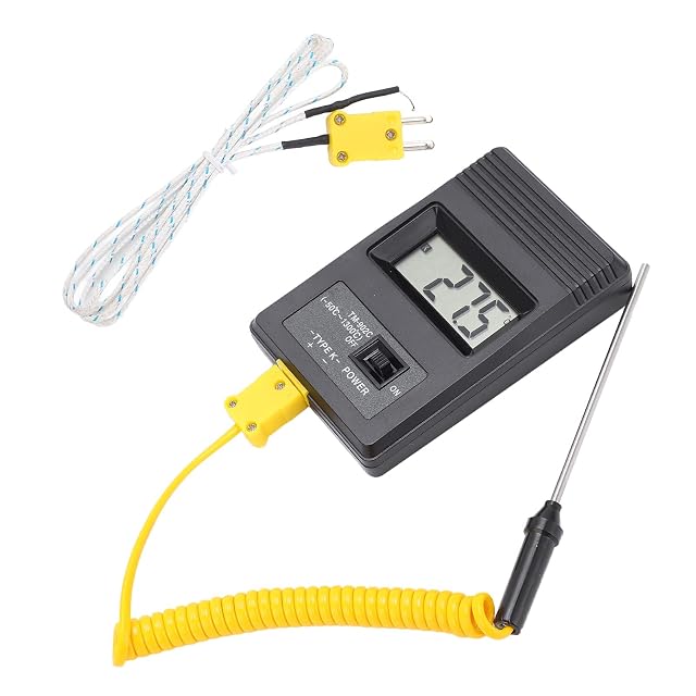 Thermomètre à thermocouple portatif Leopacat TM-902C avec sa sonde filaire
