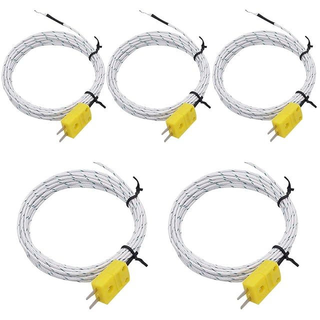 Sondes thermocouple type K Taiss avec leurs fiches plates miniatures et leurs longs câbles