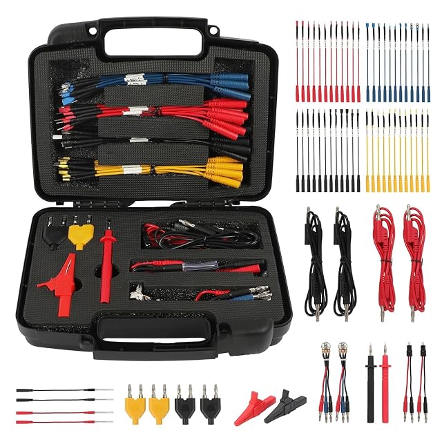 Coffret de cordons de mesure AUTOOL 68 pièces étalé dans sa mallette