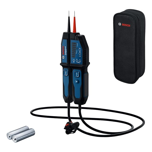 Testeur de tension Bosch Professional GVT 1000-15 bleu, avec ses indicateurs LED de calibre